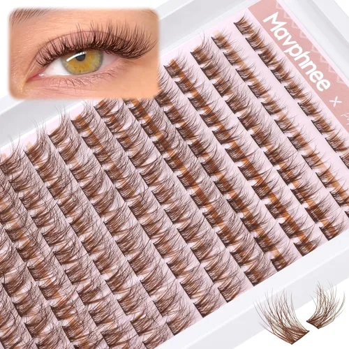 Miniatura 38 de Extensiones de pestañas en racimo naturales DIY, extensiones de pestañas en racimo con curva C, extensiones de pestañas en racimo para ojo de gato