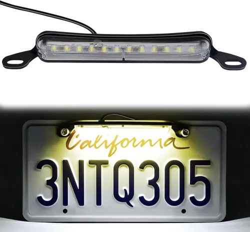 Miniatura 9 de Luces LED de matrícula de 12 V CC, luz universal de matrícula, conjunto de lámpara de matrícula impermeable, luz LED de placa de repuesto