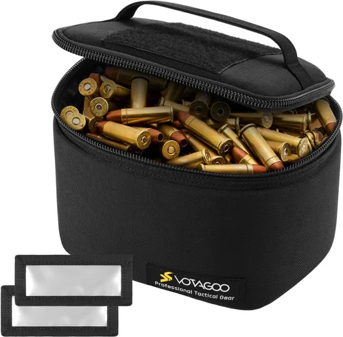 Bolsa táctica de munición con 3 ranuras para cargadores de pistola, funda desmontable para munición con parches de identificación, bolsa de