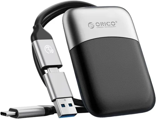 Miniatura 8 de ORICO SSD portátil de 1 TB, hasta 1050 MB/s, compacto con cable USB C y A 2 en 1, unidades de estado sólido externas, almacenamiento confiable