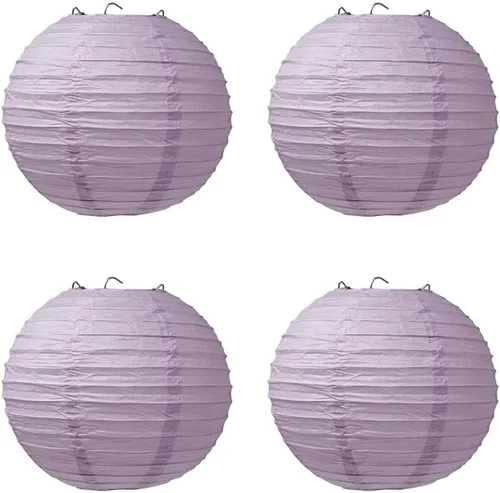 Miniatura 10 de 4 linternas de papel redondas para lámpara de papel, linternas de papel chinas, japonesas para colgar, para boda, cumpleaños, hogar, fiesta, Negro