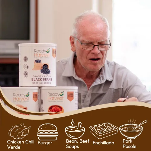 Miniatura 4 de Ready Harvest Alimentos de emergencia – Frijoles pintos de cocción rápida Frijoles precocidos, solo tienes que añadir agua caliente Lata #10