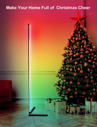 Miniatura 4 de Lámpara de pie de esquina, lámpara de pie LED que cambia de color de 165 cm con sincronización de música, lámpara de esquina de iluminación