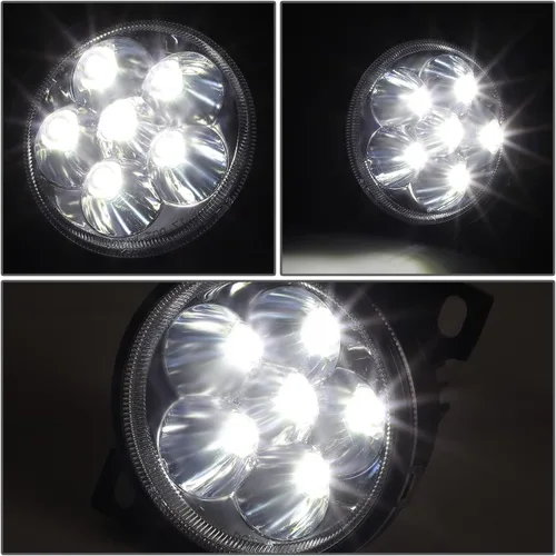 Miniatura 3 de DNA MOTORING FL-HAY-013-CH - Par de luces antiniebla reflectoras con patrón de flores LED completas compatibles con Kenworth T660 08-15, lente