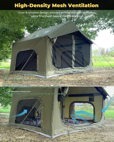 Miniatura 3 de Tienda de campaña inflable, diseño de lujo de Glamping con tragaluz, tela de Oxford