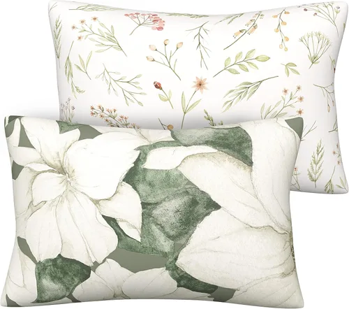 Pobi Baby - Funda de almohada de algodón de 13 x 18 pulgadas, funda de almohada pequeña de alta calidad para niños y bebés, cómoda funda de almohada