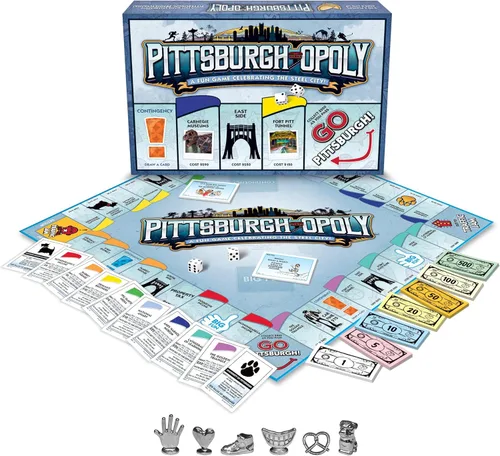 Miniatura 2 de Late for the Sky Pittsburgh-Opoly City Property - Juego de mesa de comercio, diversión de estrategia familiar, a partir de 8 años, 2 a 6 jugadores