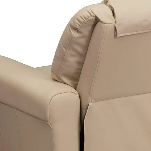 Miniatura 9 de EMMA + OLIVER Sillón reclinable infantil de vinilo beige con portavasos y reposacabezas