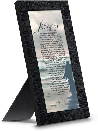 Miniatura 37 de Huellas en la arena inspirador arte de pared, decoración de playa, regalos cristianos para mujeres y hombres, decoración de pared cristiana, Get
