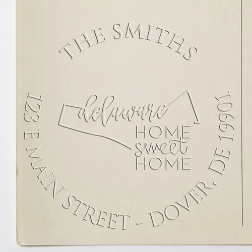 Miniatura 154 de Sello en relieve de dirección personalizado para nuevos propietarios de viviendas, sello redondo de 1-5/8 para dirección de casa, estampado