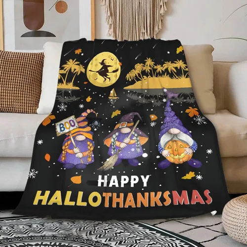 Miniatura 30 de Manta de gnomos navideños para adultos, mujeres, manta de franela suave y cálida para sofá, cama de viaje, 30 x 40 pulgadas para mascotas
