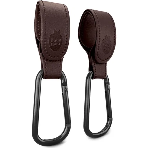 Miniatura 10 de Baby Uma Ganchos de cochecito para bolsas (paquete de 2) – Clips y ganchos universales para cochecito, antideslizantes con apertura con una sola