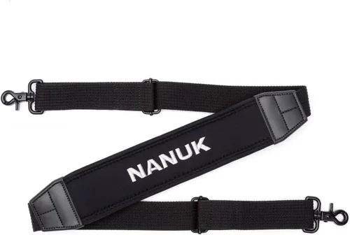 NANUK Correa de hombro ajustable, 57.5 pulgadas, resistente, acolchada con amortiguación AirCell antideslizante, color negro