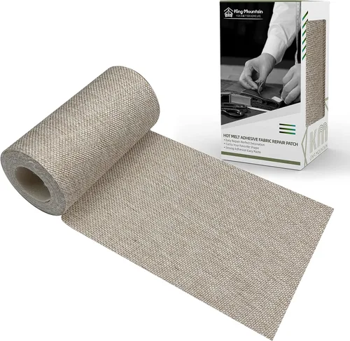 Miniatura 43 de KING MOUNTAIN Parche de lona para planchar, 3"×60", parche de reparación de tela de algodón 100% impermeable, utilizado para varios sofás, tiendas