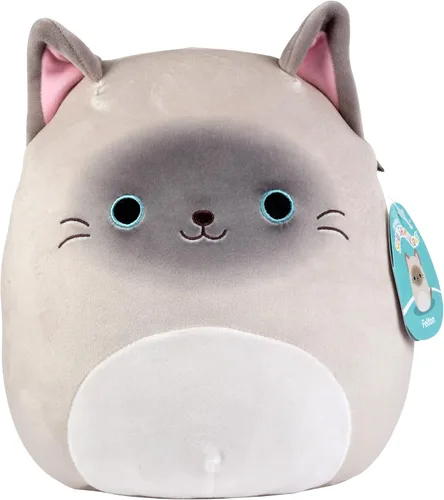 Squishmallows Felton el gato siamés de 10" - Peluche con licencia oficial de Kellytoy - Juguete de peluche coleccionable suave y esponjoso de gatito