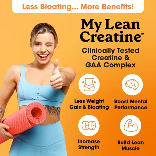 Miniatura 3 de Fit & Lean Creatina para mujeres, complejo de creatina en polvo My Lean con GAA, rendimiento muscular, función cognitiva y menos hinchazón