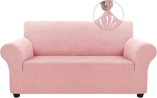 Miniatura 44 de Asnomy Fundas de sofá para sofá de 2 cojines, fundas elásticas para sofá biplaza, protector de mascotas, fundas de muebles para perros y gatos, tela