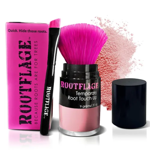 Miniatura 10 de Rootflage Tinte temporal para el cabello de color rosa, champú en polvo de color rosa, funciona en cabello oscuro (01 Pink Parade) 0.31 onzas 01