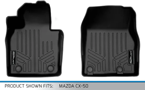 Miniatura 4 de SMARTLINER Juego de alfombrillas de primera fila para todo tipo de clima, compatibles con Mazda CX50 2023-2025
