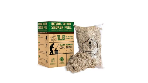 Combustible para fumador de colmena de abejas | Fibra de algodón 100% natural | Bolsa de 1 LB