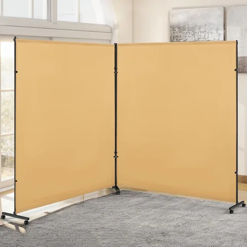 Miniatura 11 de Divisor de habitación/pantalla de privacidad de un solo panel con ruedas giratorias y frenos, partición elegante y versátil para el hogar, oficina