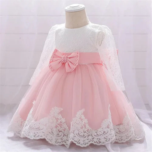 Miniatura 4 de Vestido de otoño de lino de algodón de manga larga con tutú de flores, vestido de princesa, vestido de tul para Navidad
