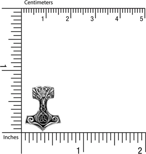 Miniatura 6 de WithLoveSilver - Colgante de plata de ley Trinity celta vikingo amuleto martillo de Thor (Mjolnir), Plata esterlina