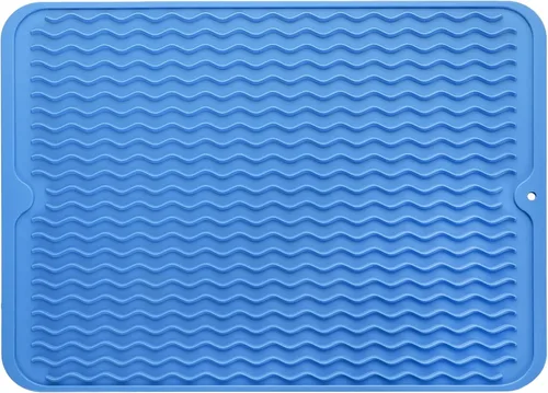 Miniatura 128 de MicoYang Alfombrilla de silicona para secado de platos para múltiples usos, fácil de limpiar, ecológica, resistente al calor, alfombrilla