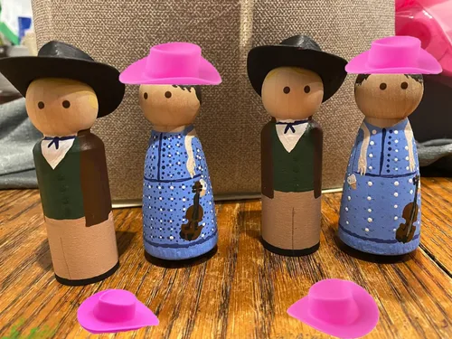 Miniatura 7 de Mini sombrero de vaquero occidental de plástico, mini sombrero de vaquero para manualidades, mini sombreros de vaquero, mini sombreros de bebida