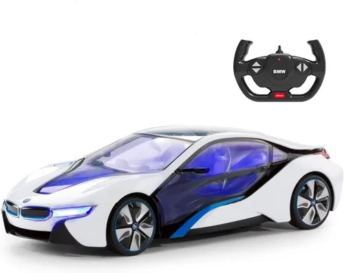 Miniatura 13 de RASTAR BMW i8 Coche RC BMW i8 a control remoto a escala 1/24, coche de juguete BMW - Plata