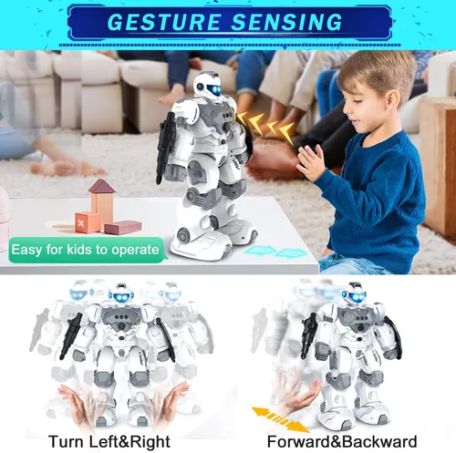 Miniatura 2 de VAV Juguetes para niños de 6 a 10 años, robot recargable de control remoto, robot RC programable inteligente con detección de gestos de 2.4 GHz
