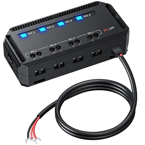 Bloque de Fusibles ELECTOP 12V, Kit de Caja de Fusibles y Relé Universal de 20A para Motocicleta y Automotriz con 4 Circuitos, Portador de Fusible