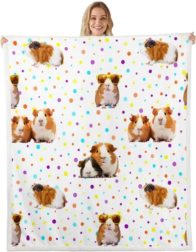 Miniatura 43 de Feelyou Manta de Felpa para Niños con Dibujos de Perros para Cama de Sofá, Manta Sherpa de Perro de Dibujos Animados para Niñas, Rosa, Floral