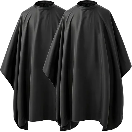 Miniatura 10 de Capa profesional para corte de cabello con cierre a presión ajustable, capa de peluquería impermeable, 47 x 55 pulgadas