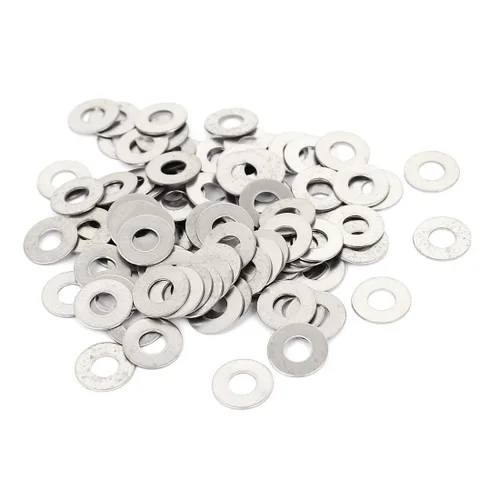 Miniatura 18 de uxcell Arandela plana redonda de acero inoxidable M3x6mmx0.0.197 in para tornillo de perno 100Pcs