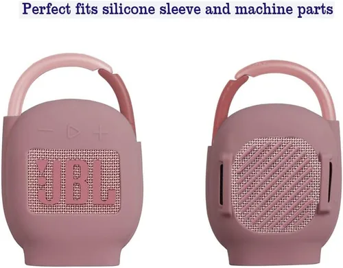 Miniatura 3 de Hermitshell Funda de transporte de silicona de repuesto para JBL Clip 4 - Mini altavoz Bluetooth portátil (rosa 2)