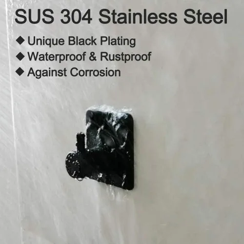 Miniatura 3 de ShineMe Ganchos adhesivos, ganchos de pared de acero inoxidable 304 resistentes para colgar abrigos, ganchos para toallas y llaves, para baños