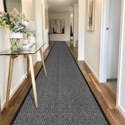Miniatura 38 de GOYLSER Alfombras de yute de 15 pies para pasillo, alfombra de cocina, antideslizante, lavable, absorbente, alfombra de pasillo color beige
