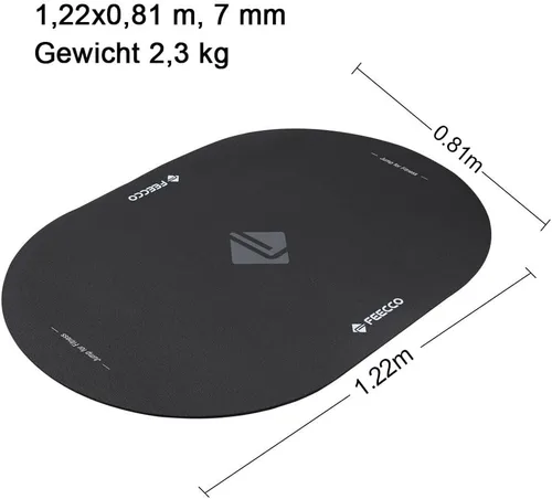 Miniatura 6 de FEECCO - Tapete de cuerda de saltar antideslizante de gran tamaño para suelo interior y hormigón exterior, material de alta densidad de 0.276 in