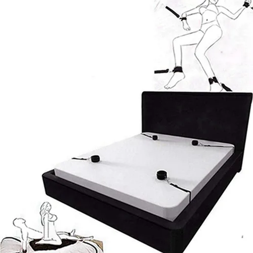 Correas de muñeca de cama para adultos, bandas sexuales para la cama, lazos sexuales para tobillos y muñecas, restricciones de cama sexuales para