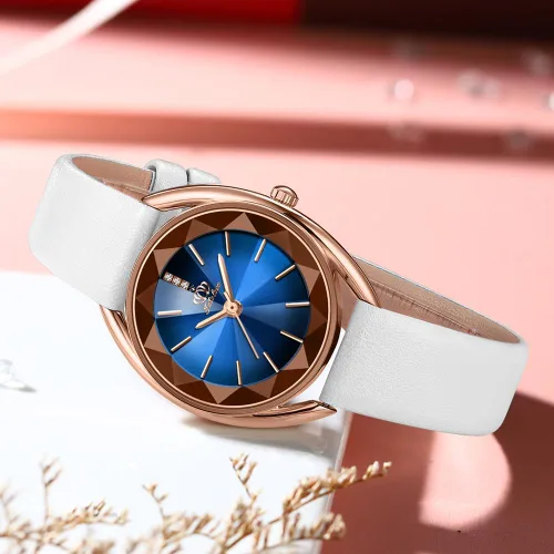 Miniatura 2 de Fate Love Relojes para mujer, reloj de pulsera para mujer, reloj de cuarzo de lujo, impermeable, correa de cuero, reloj delgado de diamante, reloj