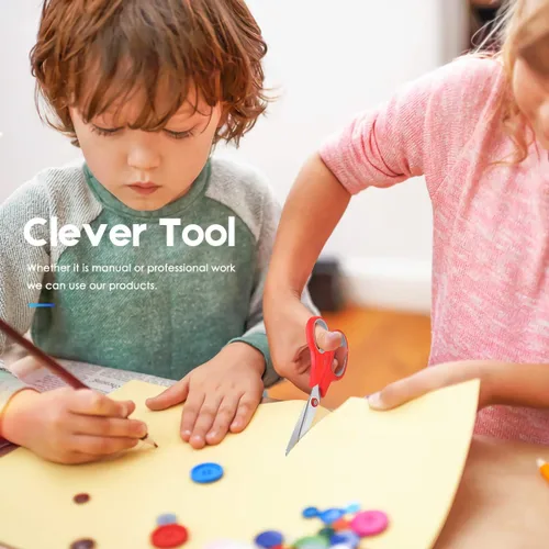 Miniatura 7 de Tijeras al por mayor paquete de 60, Taotree tijeras multiusos de 8", tijeras afiladas de acero inoxidable con agarre suave y cómodo para suministros