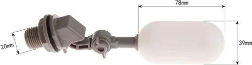 Miniatura 3 de Válvula de bola flotante de 1/2 pulgada de llenado automático de llenado humidificador tanque estanque apagado con brazo ajustable para estanques