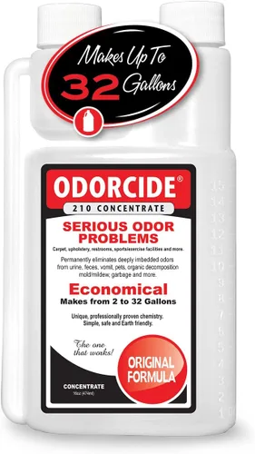 Odorcide Eliminador de olores concentrado: eliminador de olores para olores fuertes en alfombras, madera dura y más, eliminador de humo, sudor y