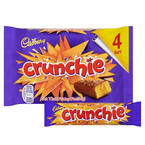 Miniatura 2 de Cadbury Crunchie (4 x 26.1g barras de chocolate) 104.4g Chocolate del Reino Unido / Chocolate británico