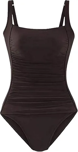 Miniatura 2 de Women's Ruched Elegant Solid One-Piece Swimsuit Sleeveless Tummy Control Beach Monokini Swimwear Bathing Suit