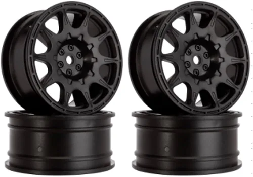 4 llantas de plástico RC de rally de 2.047 in de diámetro para 1/10 escala RC on Road Racing Truck Kyosho HSP HPI RGT Tamiya CC01 D90 piezas (10 10