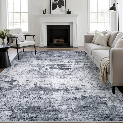 Miniatura 22 de Alfombra lavable de 2 x 3 pulgadas, alfombra de entrada: lavable, moderna, abstracta, suave, fina, antideslizante, resistente a las manchas