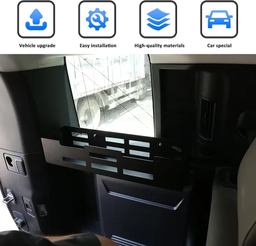 Miniatura 5 de YIWANG Organizador de cesta de almacenamiento de maletero de automóvil de aleación de aluminio negro para Land Rover Defender 110 2020-2022