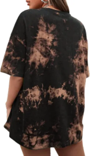 Miniatura 2 de CSDAJIO Camiseta holgada de manga corta para mujer, estilo casual, de gran tamaño, cuello redondo, con estampado de verano